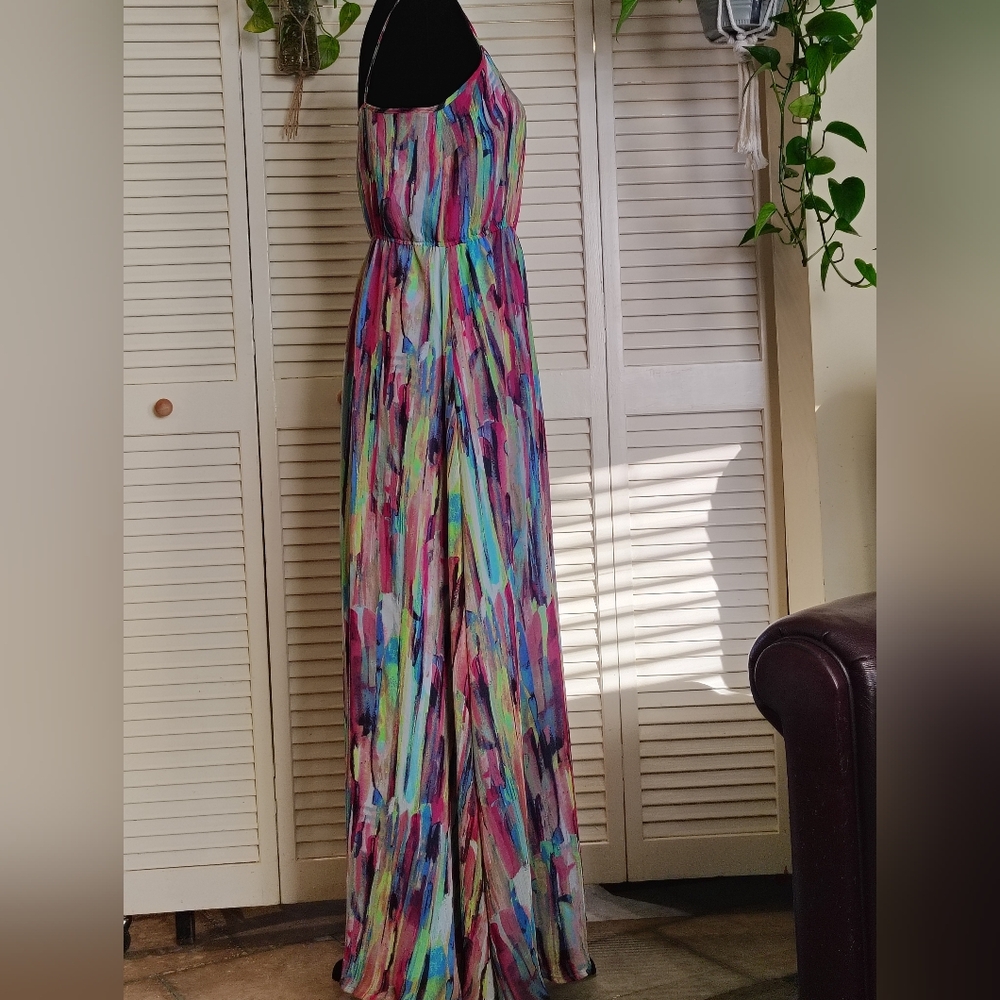 Jack BB Dakota Multicolor Abstract Print Sleeveless Maxi Dress Size 6 –Like New - Picture 2 of 13